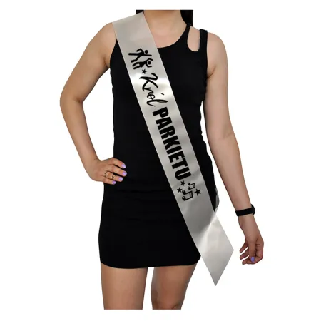 Szarfa ECRU Ślub Król parkietu